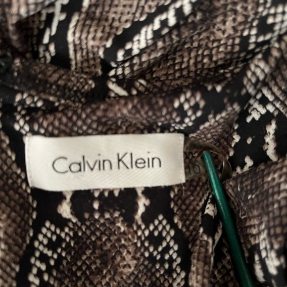 Snakeskin Print Jersey Jumpsuit Sz 10 by Calvin Klein - Picture 7 of 7